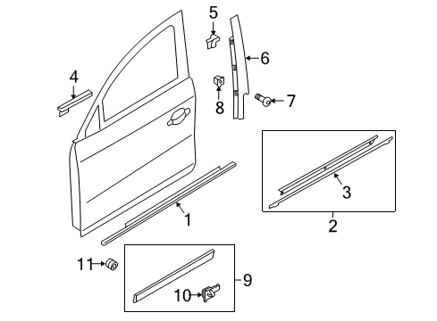 2010 Audi Q5 Exterior Trim - Front Door