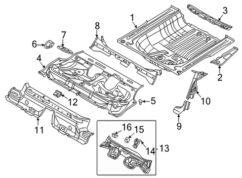 2024 Audi A3 Rear Floor & Rails