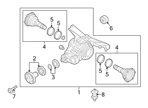 2021 Audi Q8 Axle & Differential - Rear