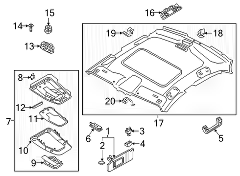 2022 Audi RS5 Interior Trim - Roof