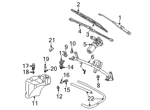 2001 Audi A6 Quattro Wiper & Washer Components