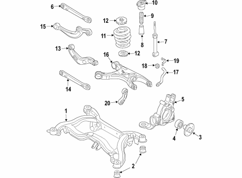 2022 Audi A5 Sportback Suspension Components, Lower Control Arm, Upper Control Arm, Ride Control, Stabilizer Bar