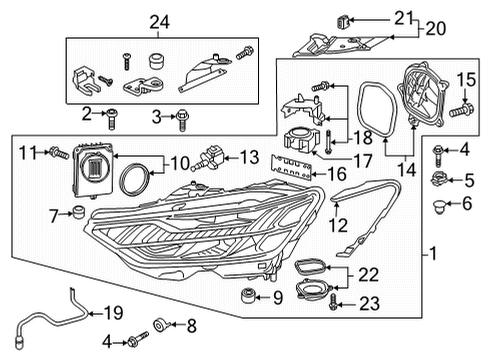 2022 Audi RS7 Sportback Headlamp Components