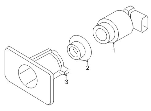 2021 Audi RS6 Avant Electrical Components - Front Bumper Diagram 2