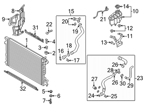 2022 Audi A4 Quattro Radiator & Components