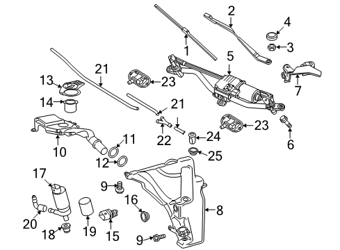 2010 Audi S5 Wiper & Washer Components