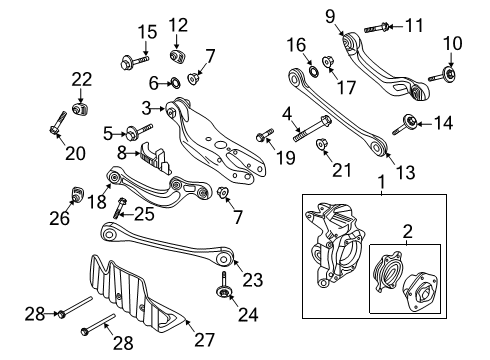 2022 Audi S6 Rear Suspension, Lower Control Arm, Upper Control Arm, Ride Control, Stabilizer Bar, Suspension Components