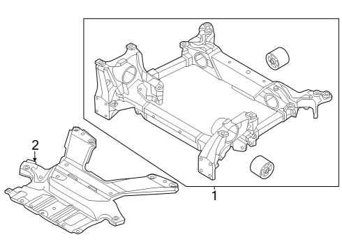 2022 Audi e-tron Quattro Suspension Mounting - Front