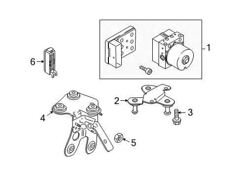 2010 Audi TT Quattro ABS Components