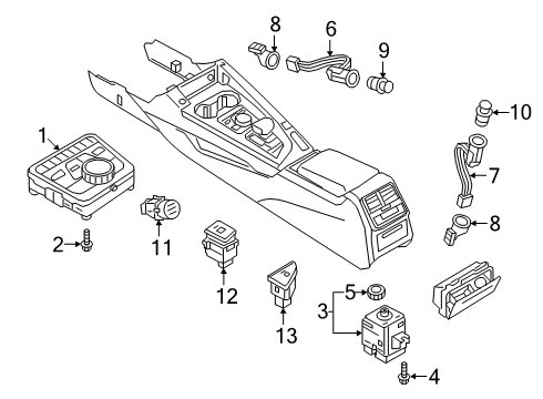 2022 Audi A5 Sportback Console