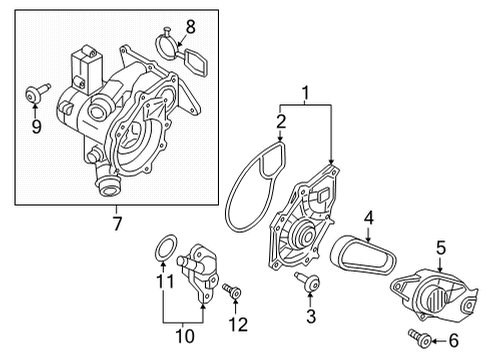 2022 Audi A4 Quattro Water Pump