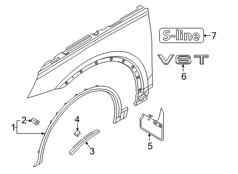 2022 Audi Q5 Exterior Trim - Fender