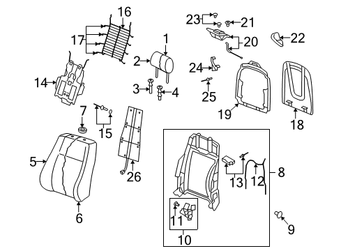 2010 Audi S5 Front Seat Components