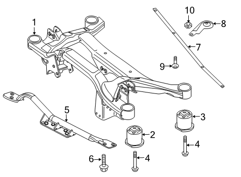 2010 Audi TT Quattro Suspension Mounting - Rear