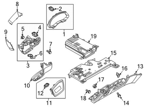 2020 Audi A6 allroad Instrument Panel, Body Diagram 2