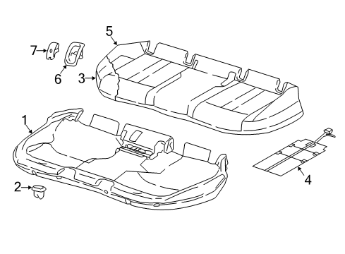 2017 Audi A4 allroad Rear Seat Components