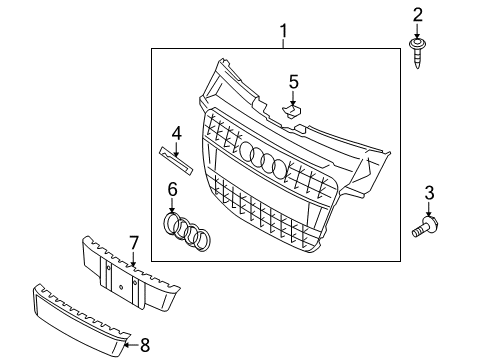 2010 Audi S5 Grille & Components