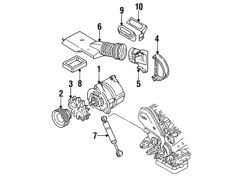 1992 Audi V8 Quattro Alternator