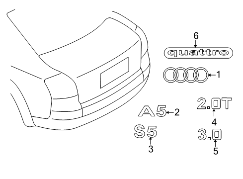 2022 Audi S5 Exterior Trim - Trunk