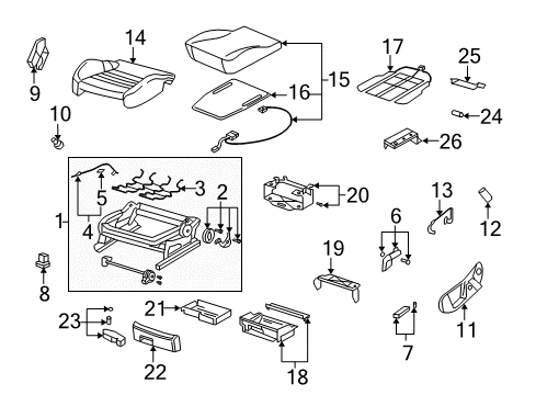 2006 Audi A4 Quattro Front Seat Components