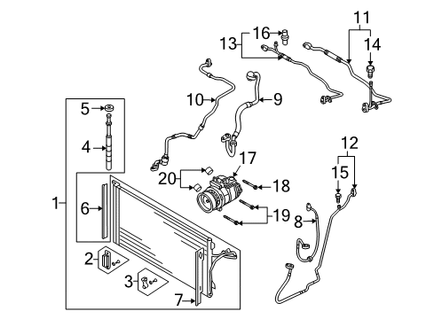 2009 Audi Q7 A/C Condenser, Compressor & Lines