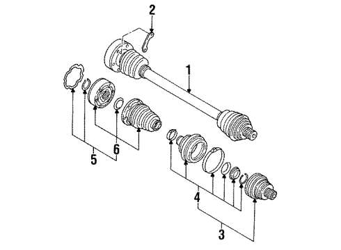 1994 Audi 90 Quattro Axle Shaft & Joints - Rear