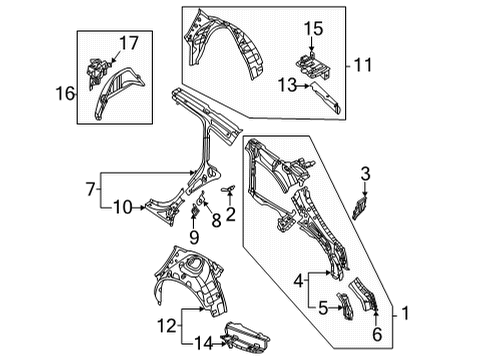 2021 Audi RS6 Avant Inner Structure - Quarter Panel