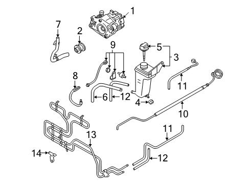 2004 Audi S4 P/S Pump & Hoses, Steering Gear & Linkage