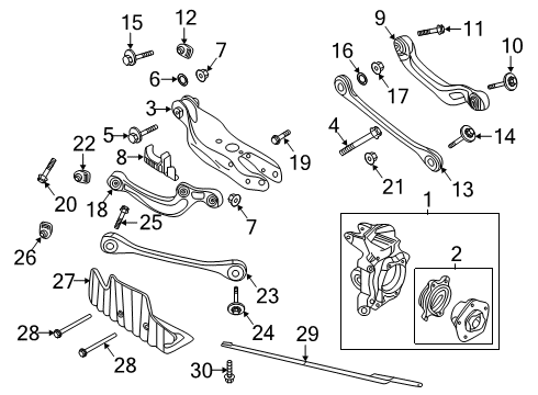 2023 Audi A7 Sportback Rear Suspension, Lower Control Arm, Upper Control Arm, Ride Control, Stabilizer Bar, Suspension Components