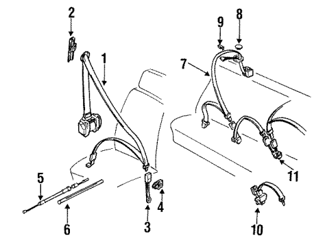 1995 Audi S6 Seat Belt