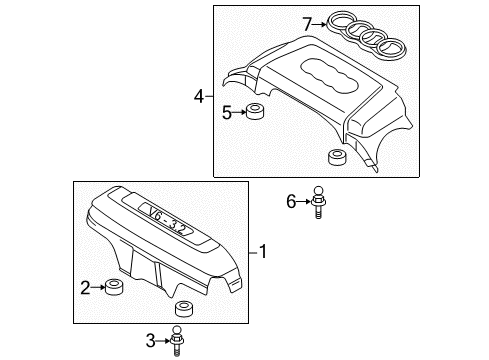 2008 Audi A5 Quattro Engine Appearance Cover