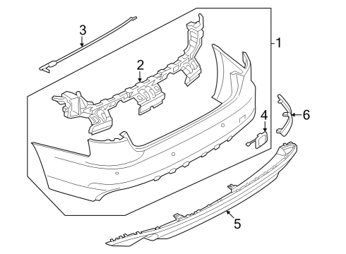 2017 Audi A4 Quattro Bumper Cover Diagram for 8W5-807-067-GRU