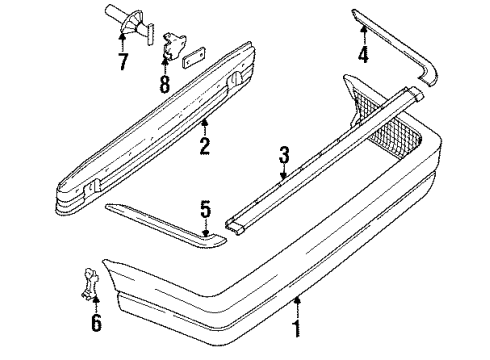 1988 Audi 5000 Rear Bumper