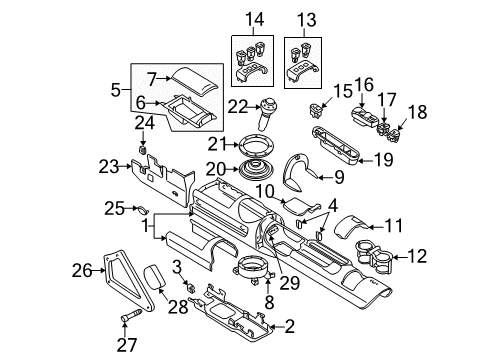 2006 Audi TT Center Console, Front Console