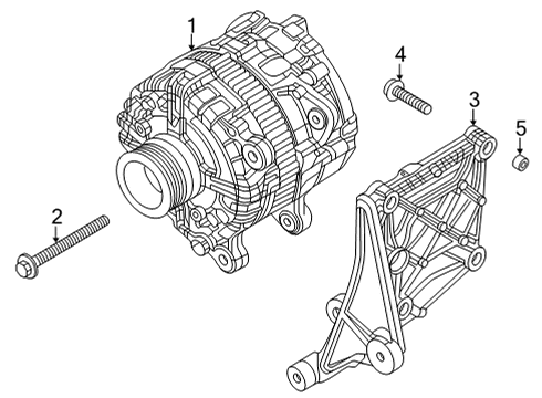 2020 Audi SQ7 Alternator Diagram for 06E-903-024-T