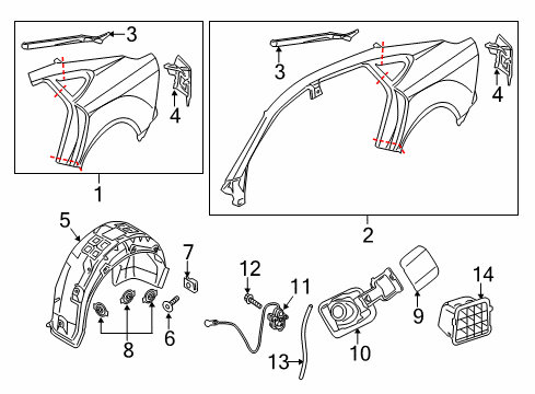 2013 Audi A7 Quattro Quarter Panel & Components