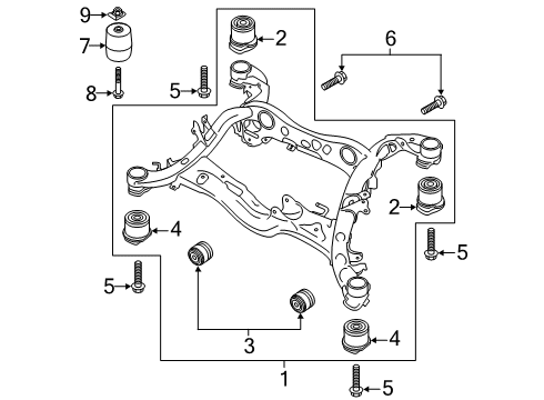 2020 Audi A8 Quattro Suspension Mounting - Rear