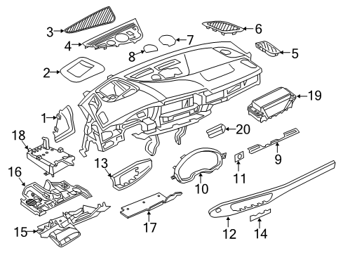 2021 Audi S4 Cluster & Switches, Instrument Panel