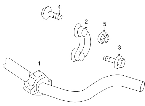 2008 Audi S8 Stabilizer Bar & Components - Front