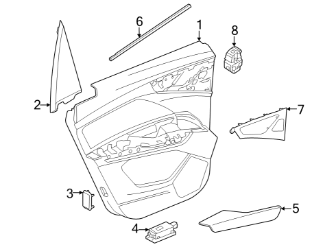 2024 Audi Q4 e-tron Interior Trim - Rear Door