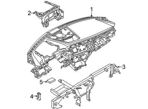 2022 Audi e-tron GT Instrument Panel Components