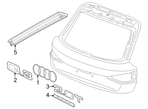 2017 Audi Q3 Quattro Exterior Trim - Lift Gate