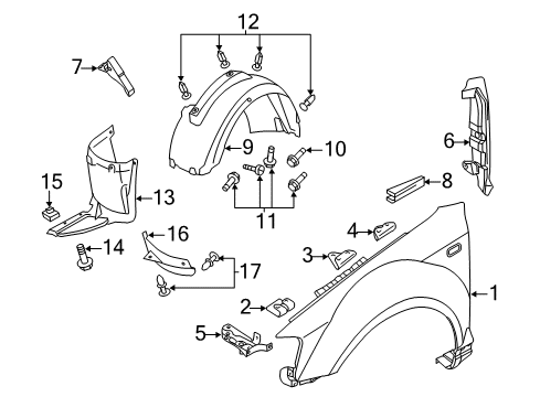 2009 Audi A3 Fender & Components