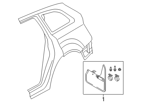 2010 Audi Q5 Exterior Trim - Quarter Panel