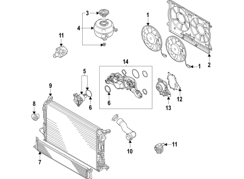 2022 Audi RS7 Sportback Cooling System, Radiator, Water Pump, Cooling Fan