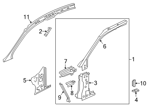 2021 Audi S4 Hinge Pillar