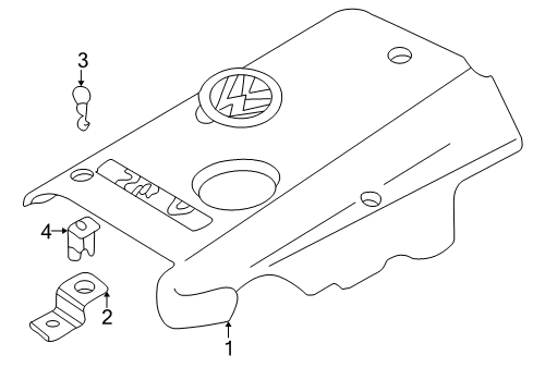 2006 Audi A4 Engine Appearance Cover