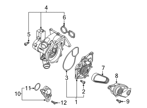 2020 Audi A6 Quattro Water Pump