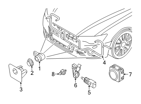 2017 Audi S6 Electrical Components - Front Bumper