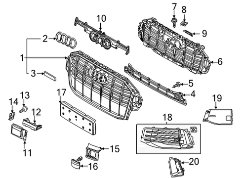 2023 Audi Q7 Grille & Components